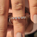 Round Diamond Bezel Set Wedding Band