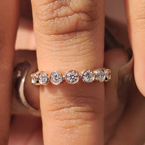 Round Diamond Bezel Set Eternity Band
