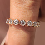 Round Diamond Bezel Set Wedding Band