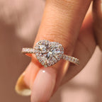 Heart Cut Diamond Ring With Pave And Halo Style