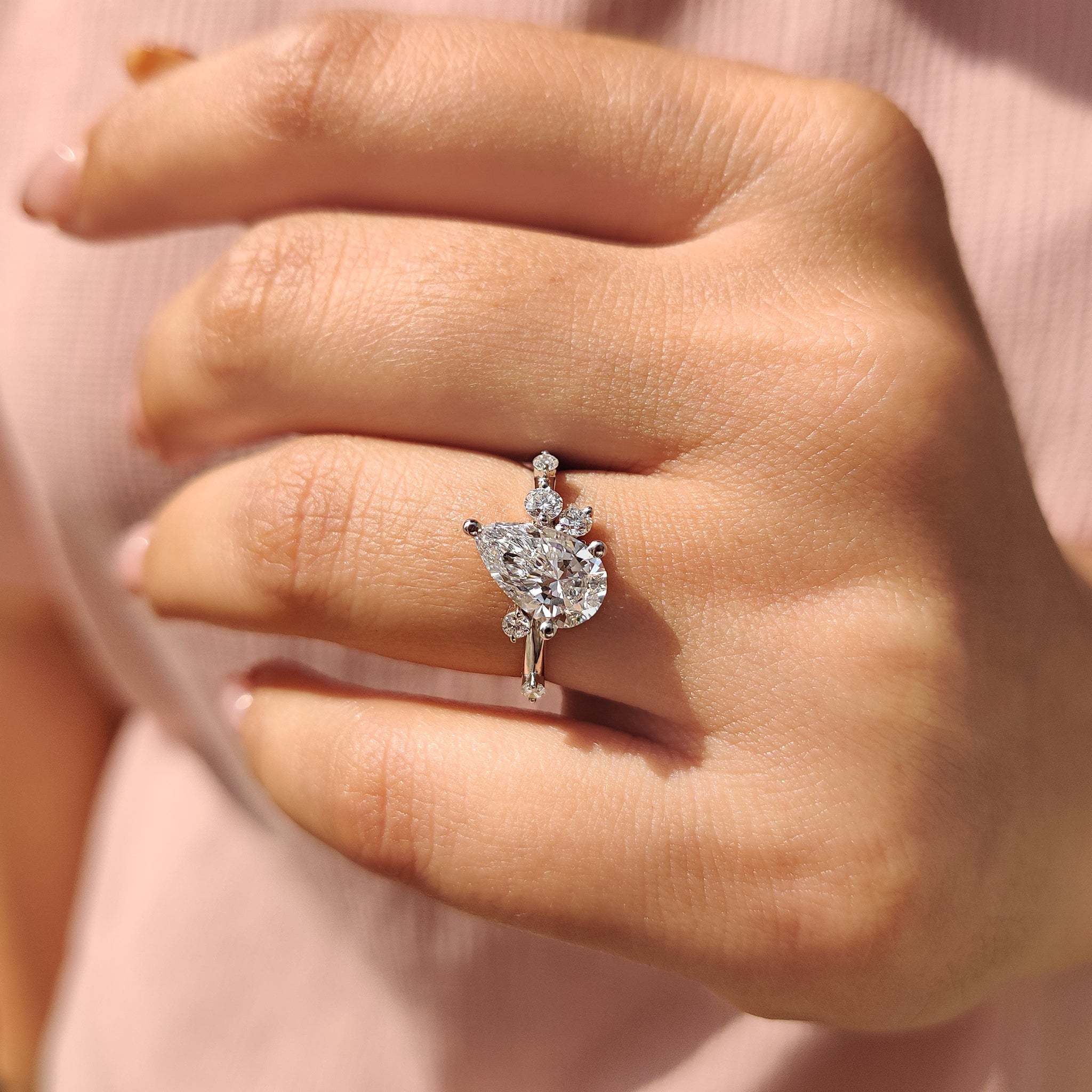 Pear Shape Diamond Ring In Muse Setting Secondary image