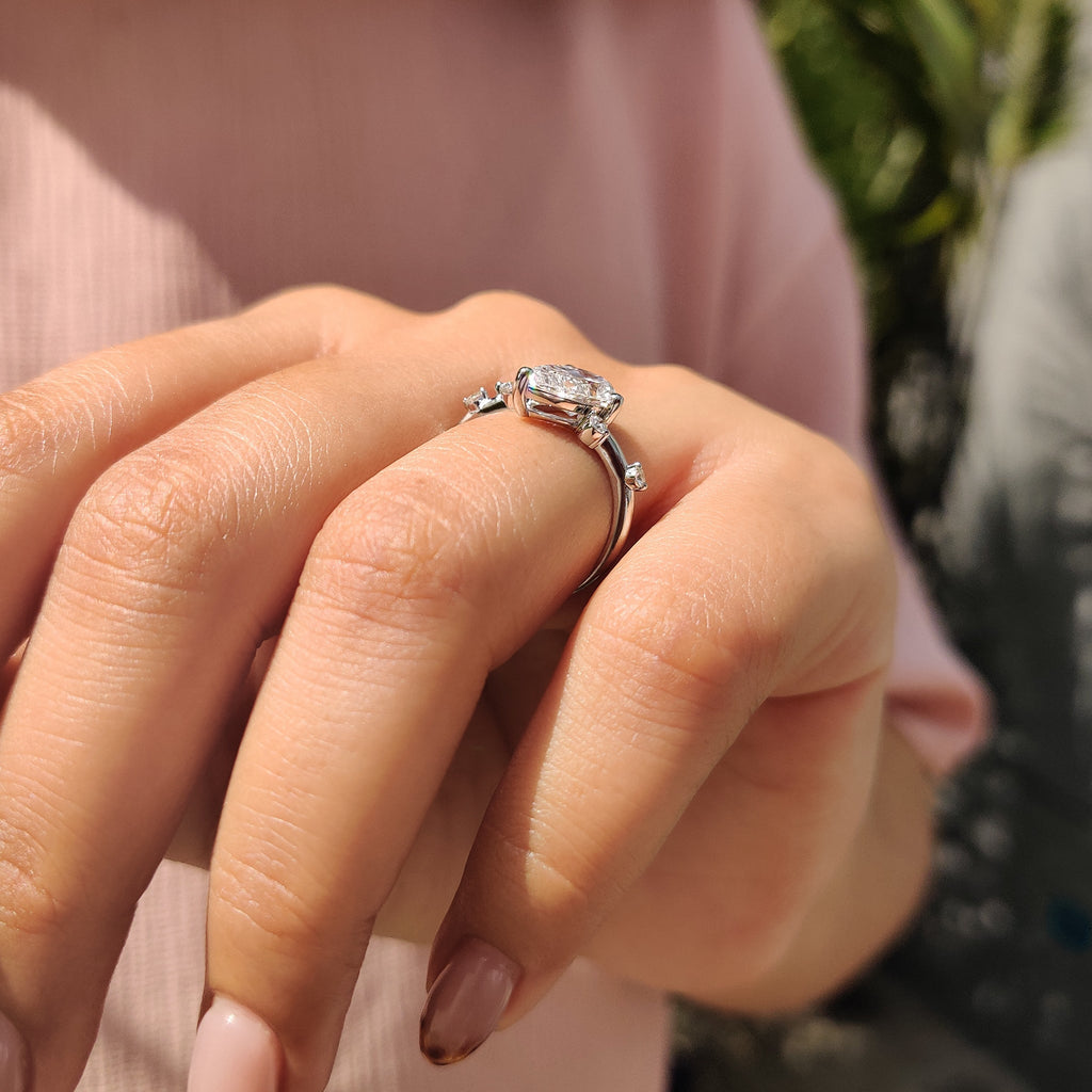 Pear Shape Diamond Ring In Muse Setting