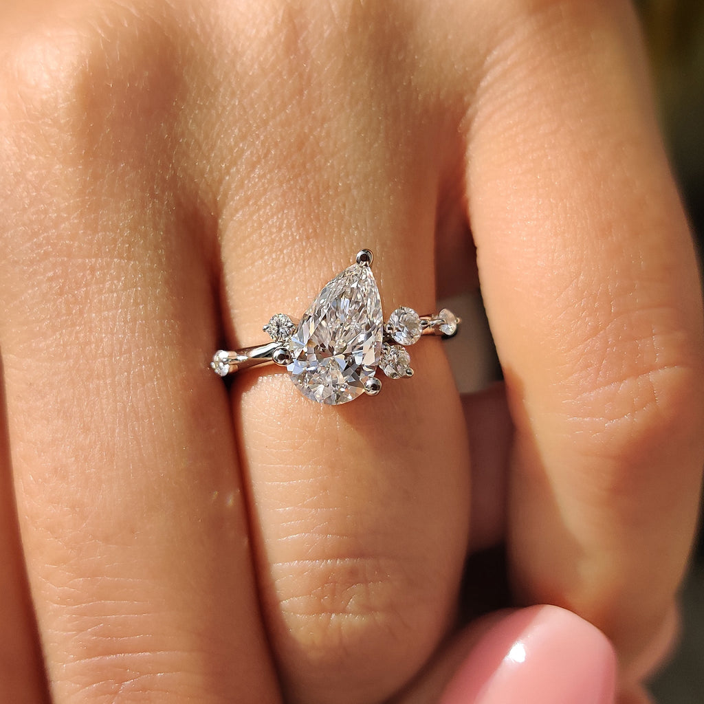 Pear Shape Diamond Ring In Muse Setting