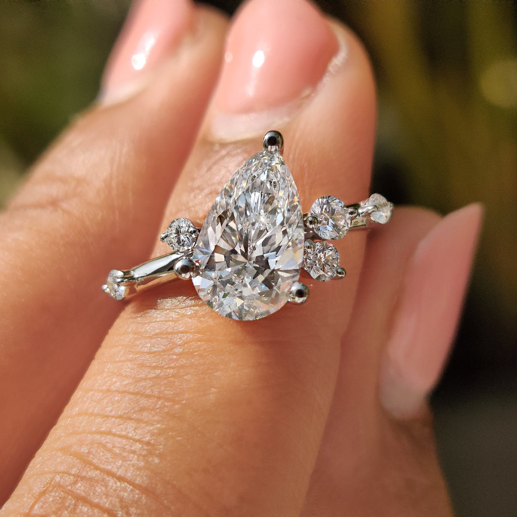 Pear Shape Diamond Ring In Muse Setting