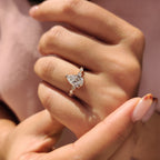 Pear Diamond Ring With Round Side Stone
