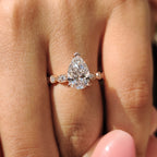 Pear Diamond Ring With Round Side Stone