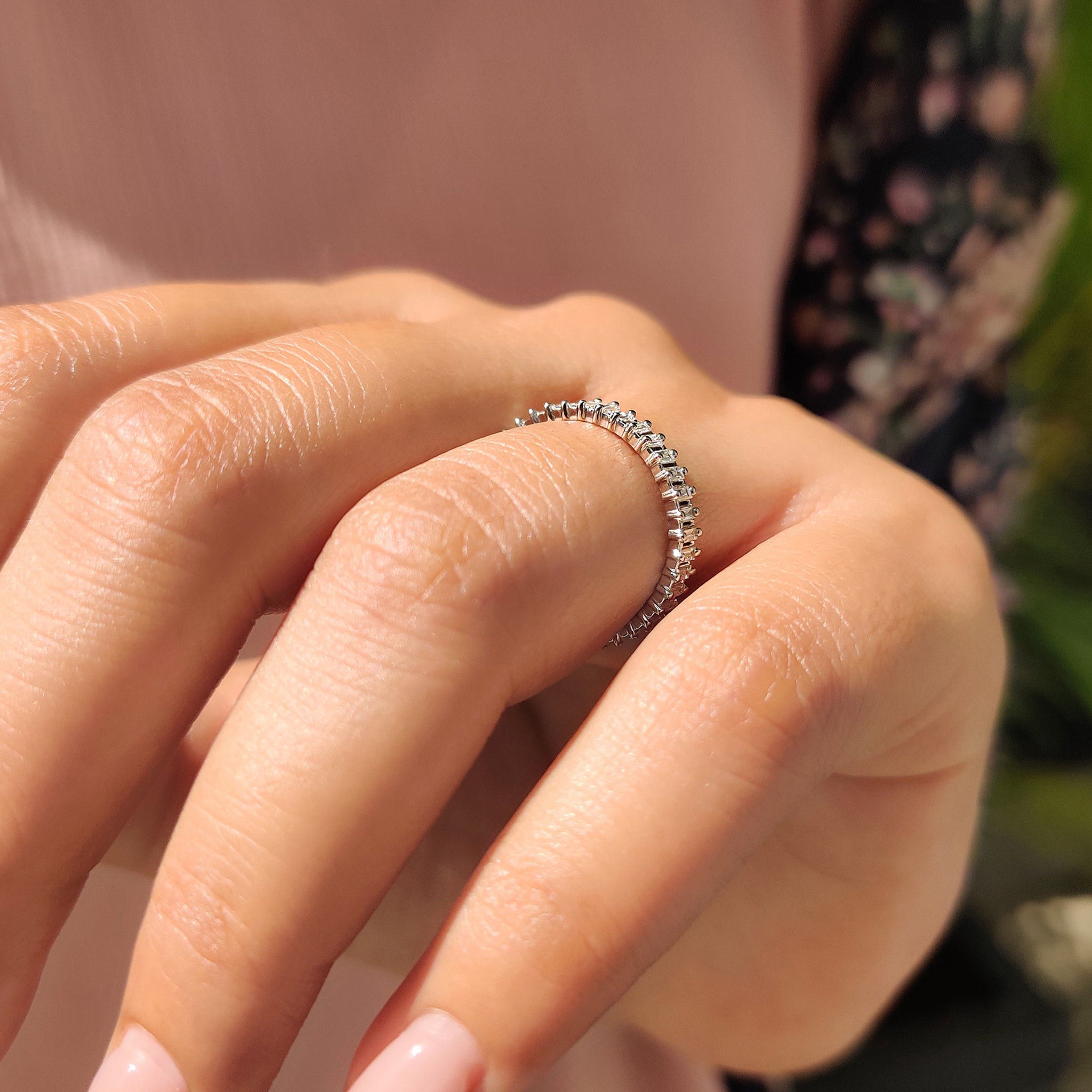 Baguette Diamond Wedding Band In Eternity Style