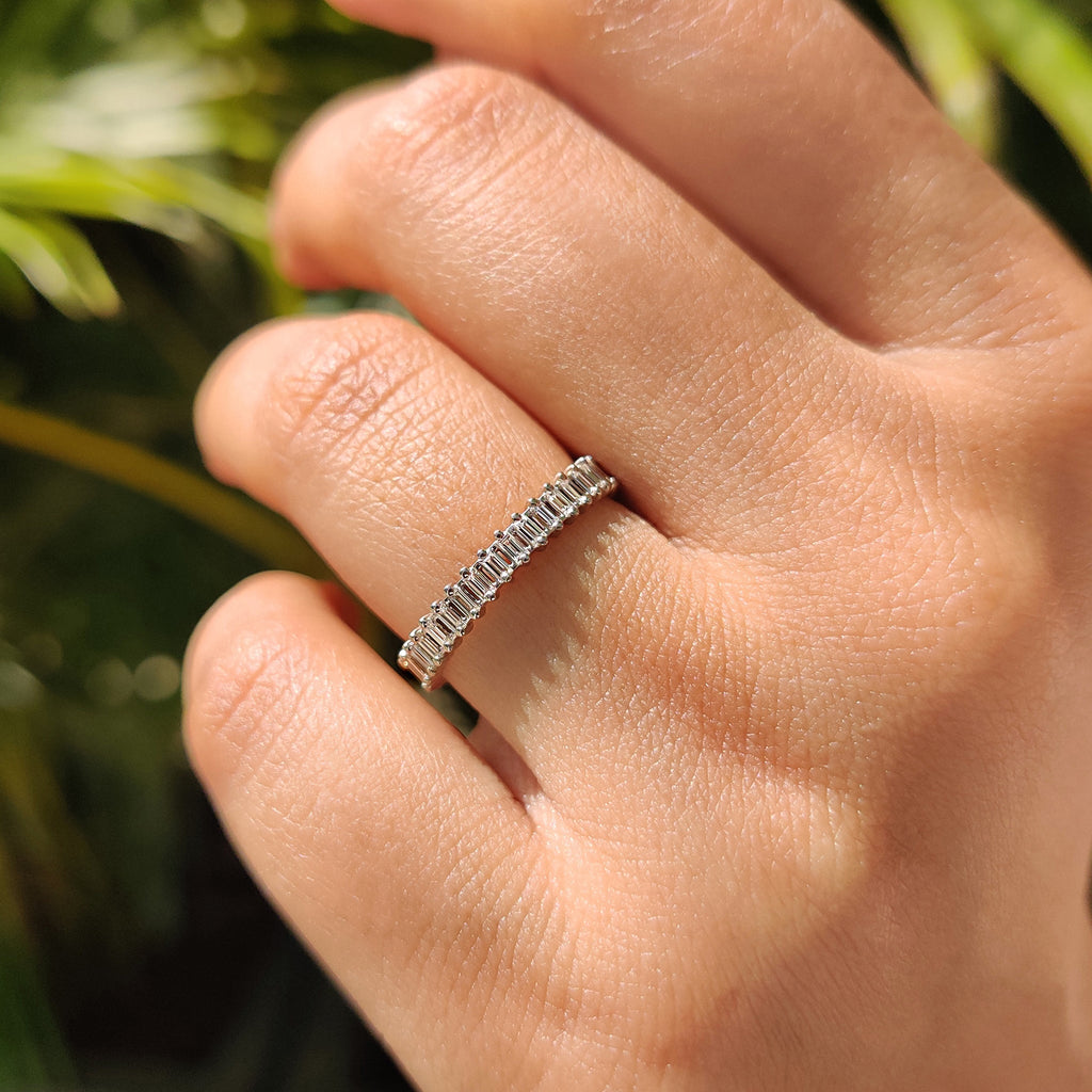 Baguette Diamond Wedding Band In Eternity Style