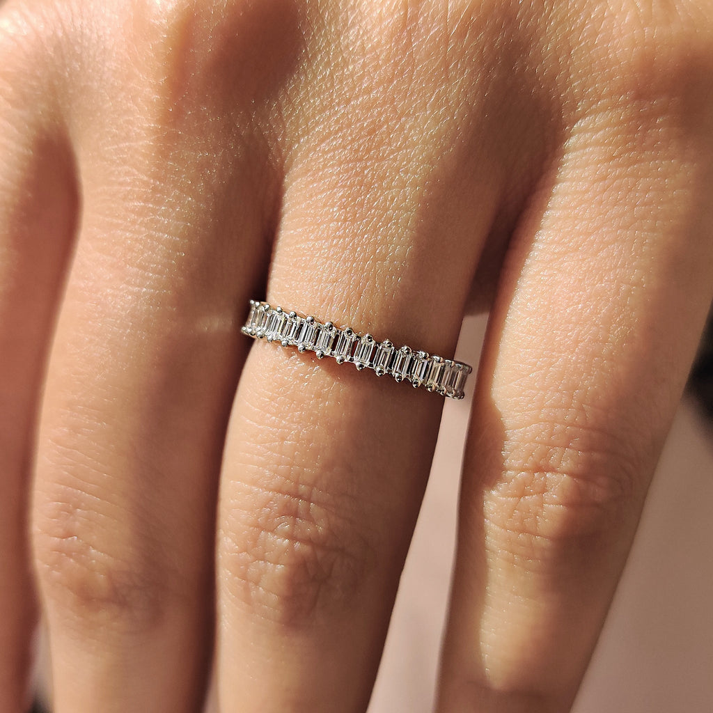 Baguette Diamond Wedding Band In Eternity Style