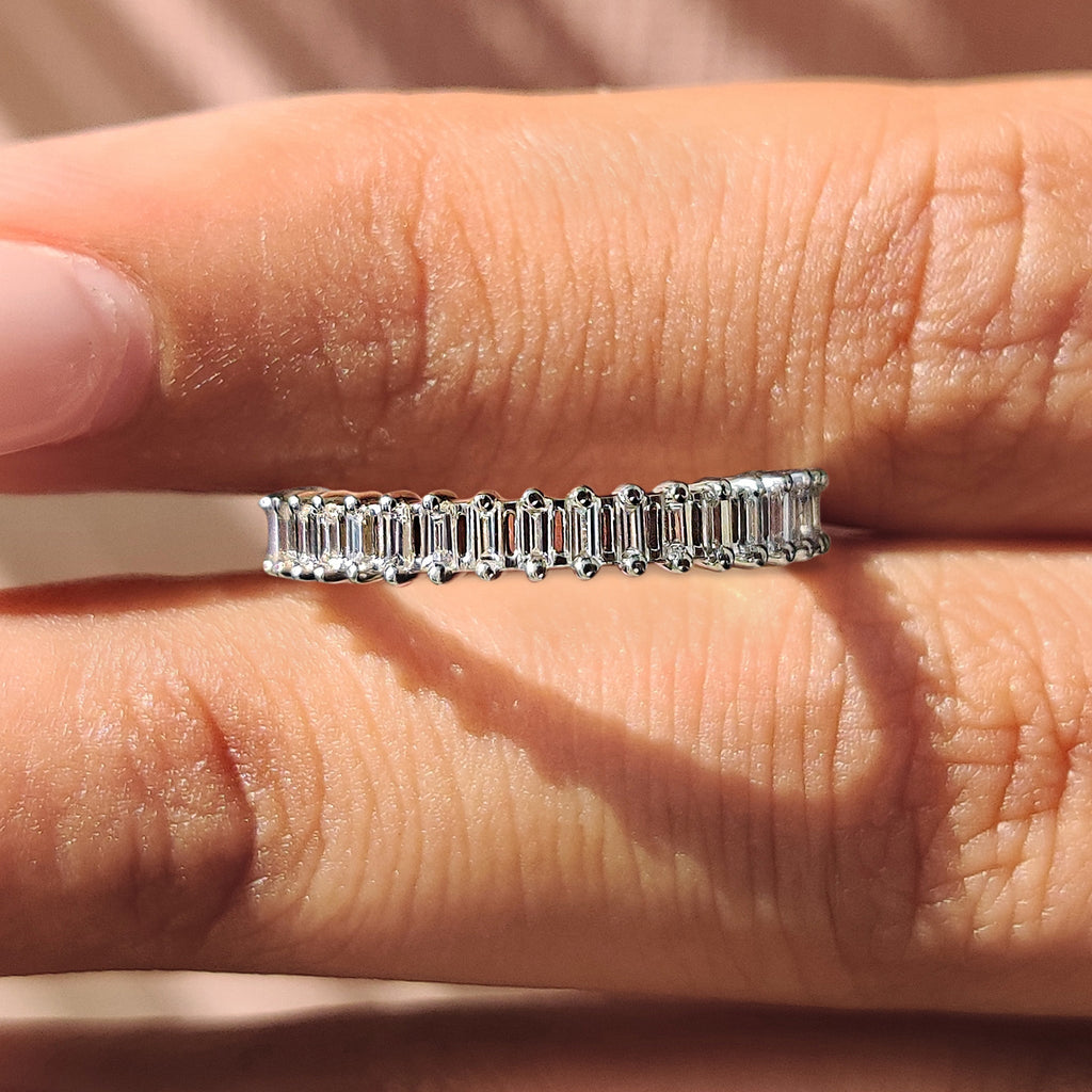 Baguette Diamond Wedding Band In Eternity Style
