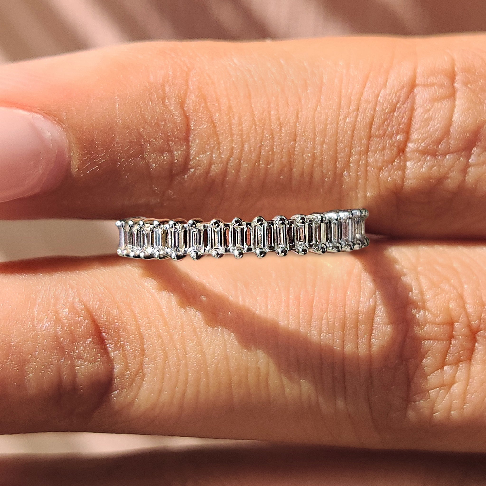 Baguette Diamond Wedding Band In Eternity Style