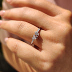 Cluster Wedding Band With Pear and Baguette Diamond