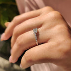 Cluster Wedding Band With Pear and Baguette Diamond