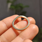 Round Diamond Curved Wedding Ring With Milgrain style
