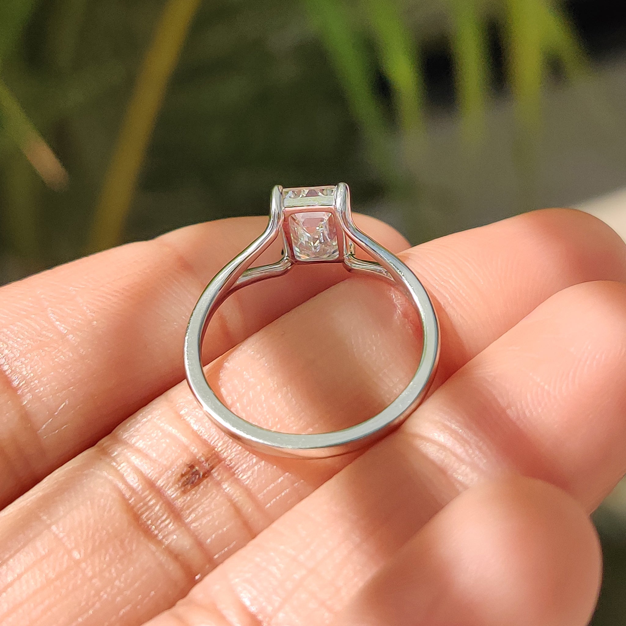 Emerald Cut Engagement Ring In Solitaire Style