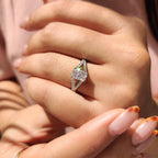 Radiant Cut Diamond Cathedral Setting Engagement Ring