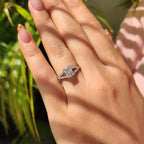Radiant Cut Diamond Cathedral Setting Engagement Ring