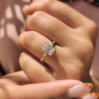Gold Emerald Cut Engagement Ring with Classic Style