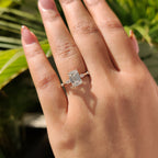 5 Stone Emerald Cut Diamond Ring With Marquise Side Stone