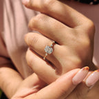 Cushion Cut Diamond Ring in Elegant Pave Setting