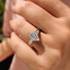 Marquise Cut Split Shank Engagement Ring