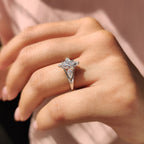 Marquise Cut Split Shank Engagement Ring