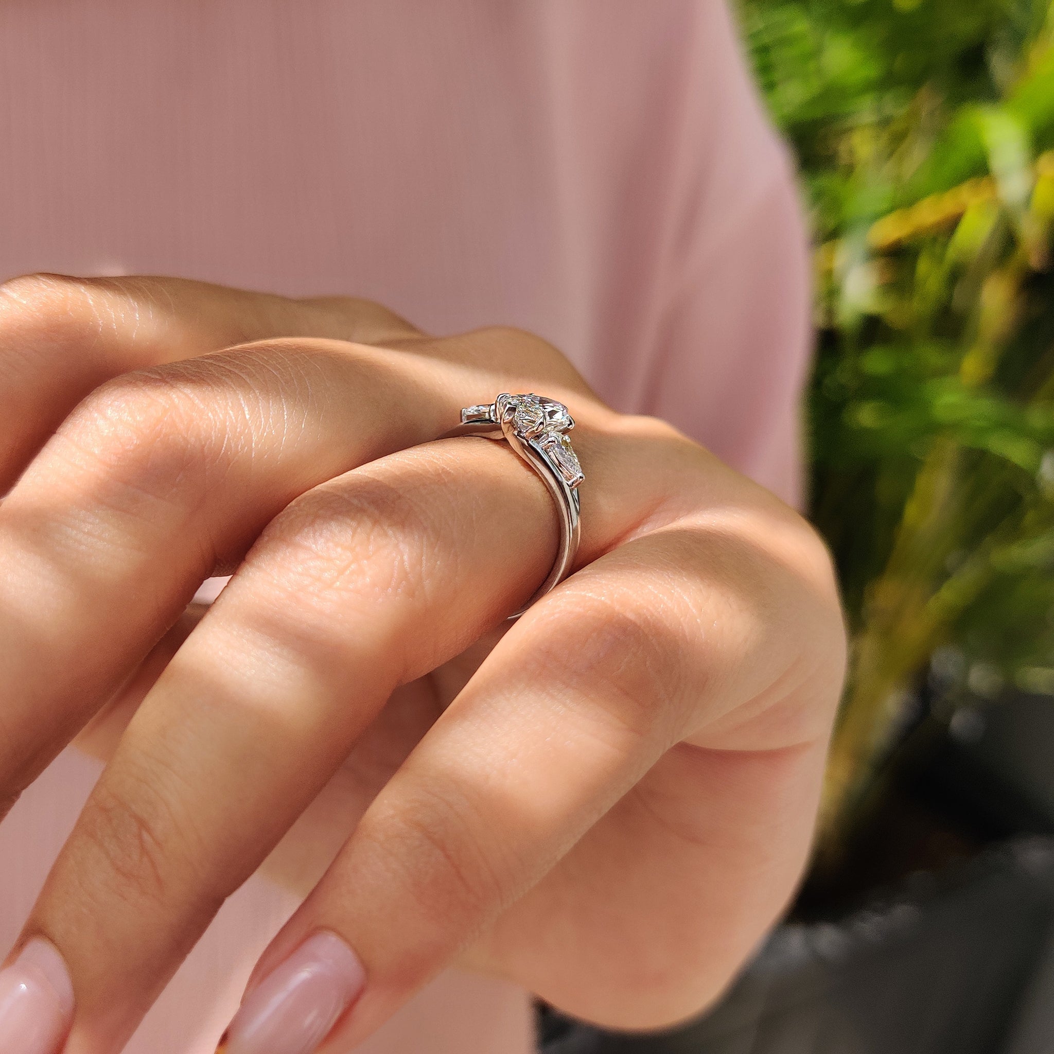 Marquise Cut Split Shank Engagement Ring