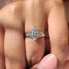 Marquise Cut Split Shank Engagement Ring