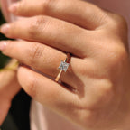 Princess Cut Solitaire Diamond Ring With Cathedral Setting