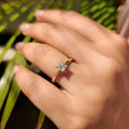 Princess Cut Solitaire Diamond Ring With Cathedral Setting