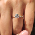 Round Cut 3 Diamond Engagement Ring