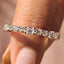 Emerald and Round Cut Rose Gold Diamond Wedding Band