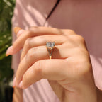 White Gold Elongated Cushion Cut Diamond Ring