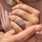 Oval Cut Cathedral Setting Ring