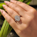 Oval Cut Cathedral Setting Ring
