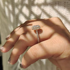 Oval Diamond Engagement Ring With Cathedral Setting