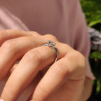 Princess Cut Solitaire Engagement Ring In Compass Prong Style