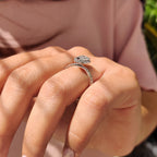 Pear Halo Engagement Ring with Pave Setting