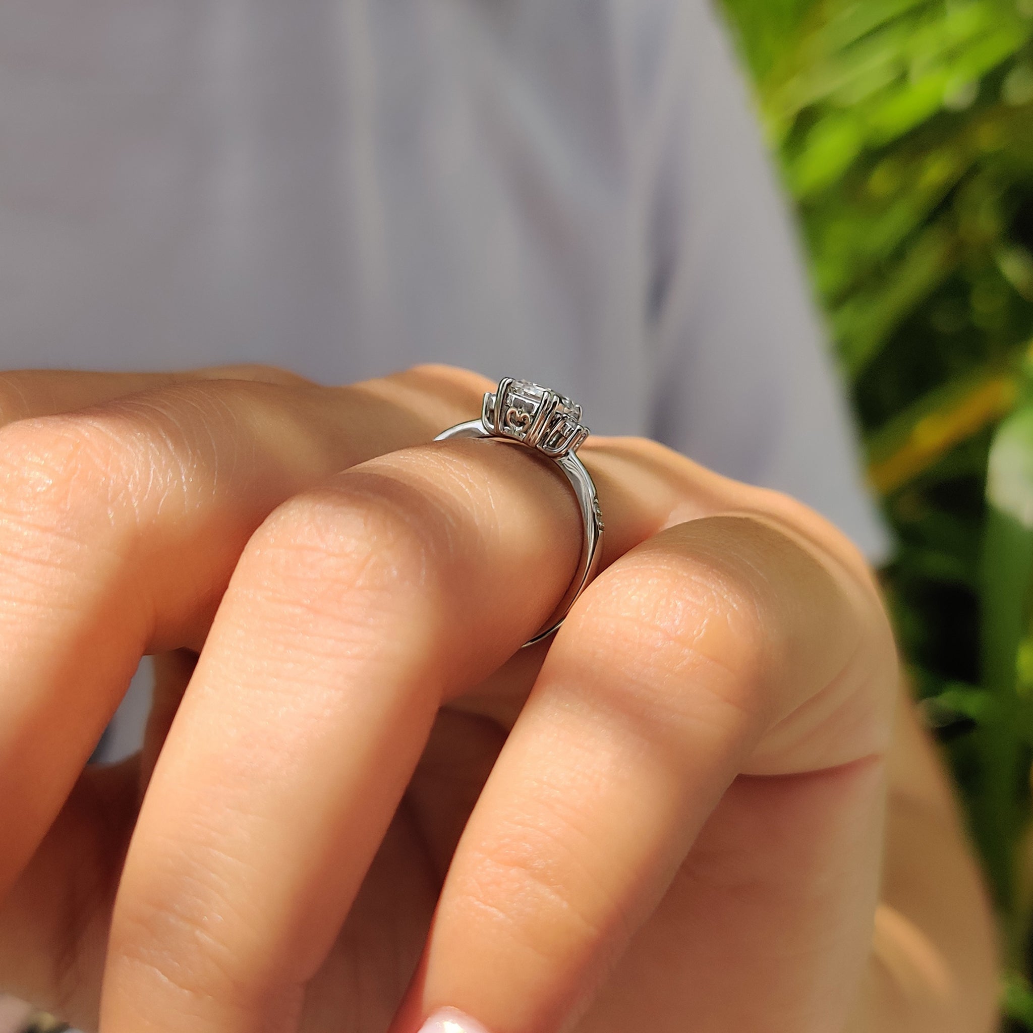 Emerald Cut Double Prong Engagement Ring