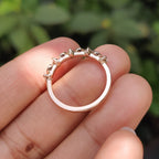 Round Diamond Nature Inspired Wedding Band