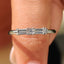 Round And Baguette Cut Wedding Band