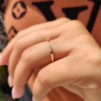 Round Cut 6 Stone Open Gap Wedding Band