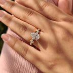 Nature Inspired Pear Shaped Engagement Ring