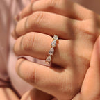 Eternity Wedding Band - Pear Shaped Diamond