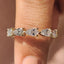 Pear Shaped Diamond Band In 3/4 Eternity Style