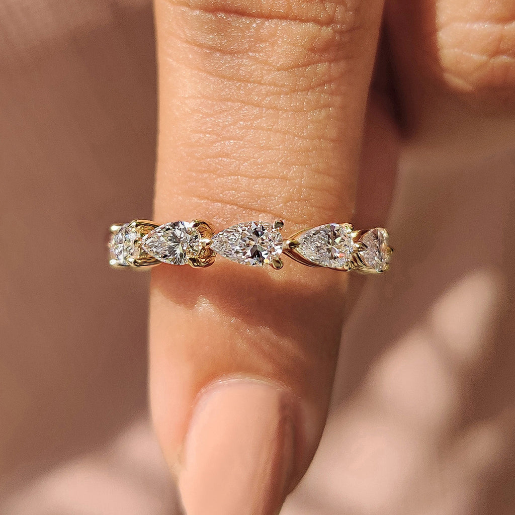 Eternity Wedding Band - Pear Shaped Diamond