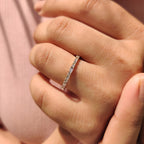 Secure With Shared Prong Baguette And Round Diamond Band