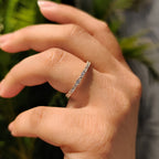 Secure With Shared Prong Baguette And Round Diamond Band