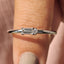 Morse Code Style Baguette And Round Diamond Band