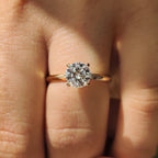 Round Diamond Engagement Ring With knife edge shank style